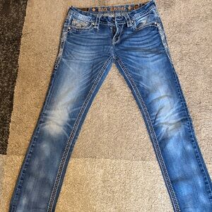 Rock Revival Faded Blue Denim Jeans